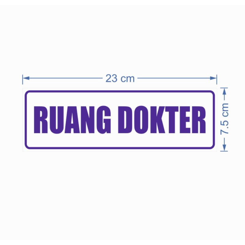 Jual STIKER RUANG DOKTER Shopee Indonesia