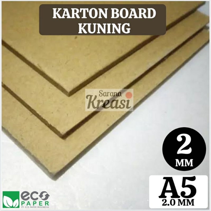 Jual Karton Board Kuning 2 Mili A5 2mm Satuan Shopee Indonesia