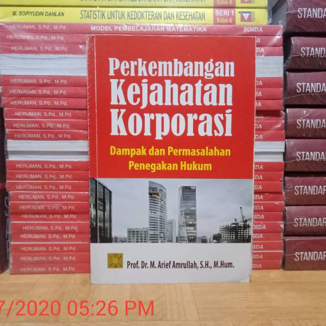 Jual BUKU ORIGINAL PERKEMBANGAN KEJAHATAN KORPORASI Shopee Indonesia