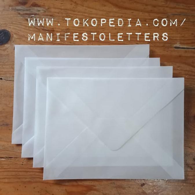 Jual Amplop Transparan Amplop Kalkir Vellum Envelope A6 Postcard