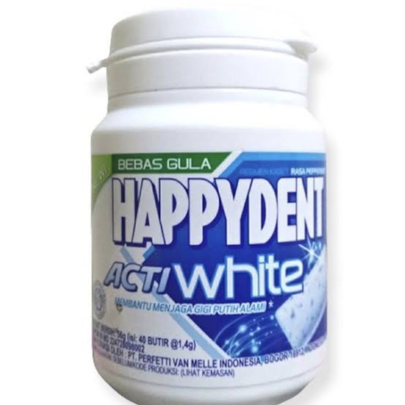 Jual HAPPYDENT White Mint Aneka Permen Karet Sachet Botol Cool