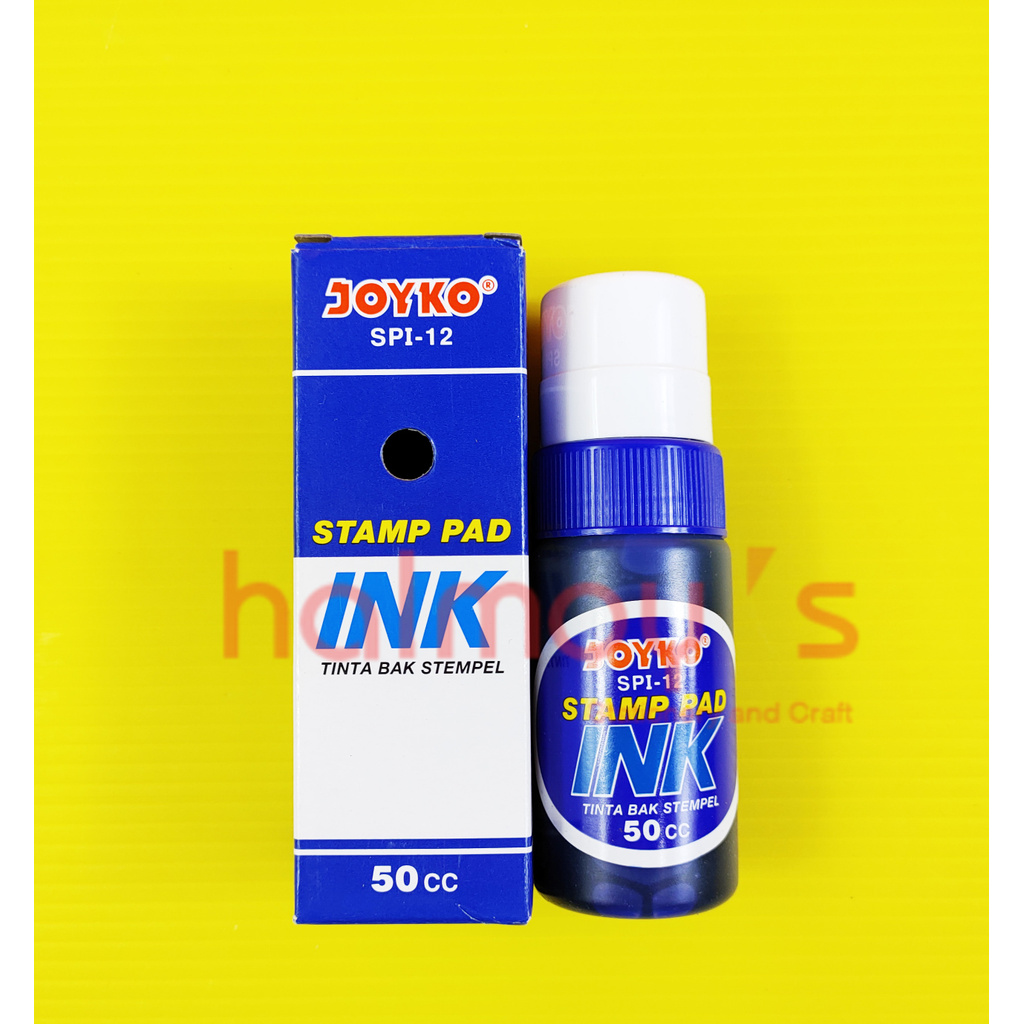 Jual TINTA BAK STEMPEL STAMP PAD INK JOYKO SPI 12 WARNA BIRU