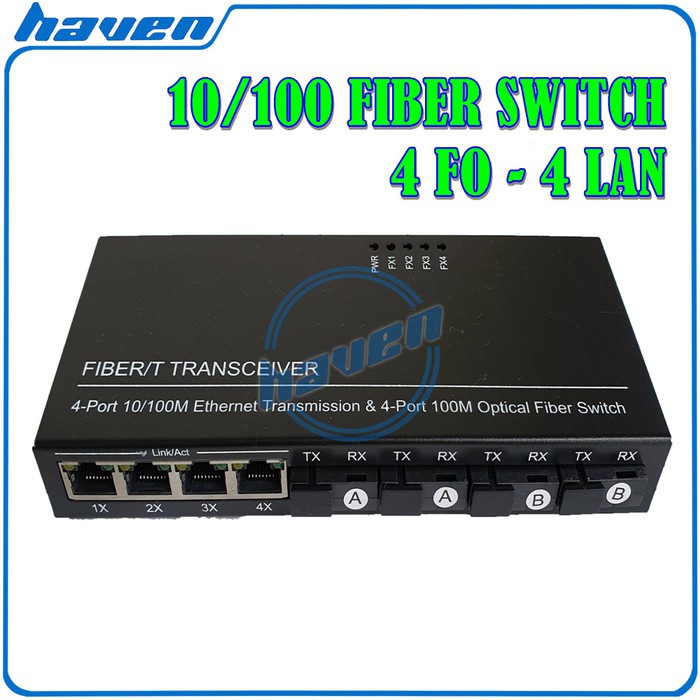 Jual Media Converter Port Fo Port Lan Switch Fiber Optic Konverter