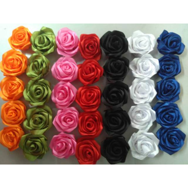 Jual Bahan Buket Bunga Mawar Dari Pita Satin Shopee Indonesia