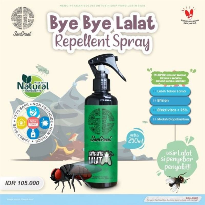 Jual Pengusir Lalat Ampuh Non Pestisida Byebye Lalat Spray Ml