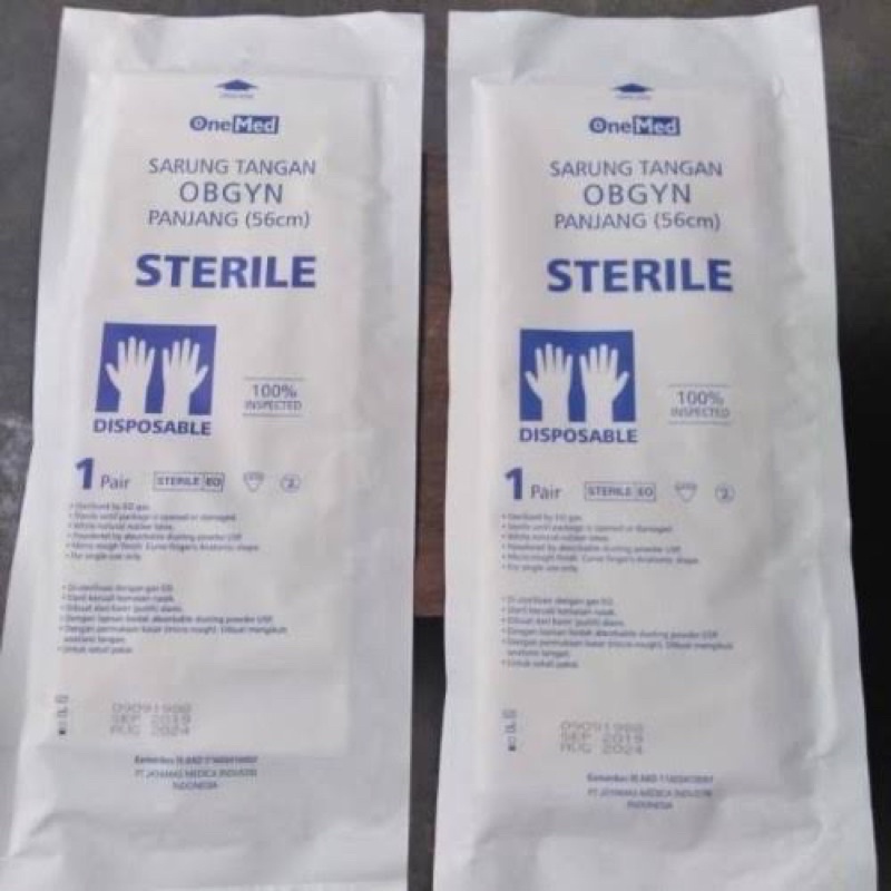 Jual Sarung Tangan Latex Obgyn Gynaecologi Steril OneMed Psg Shopee