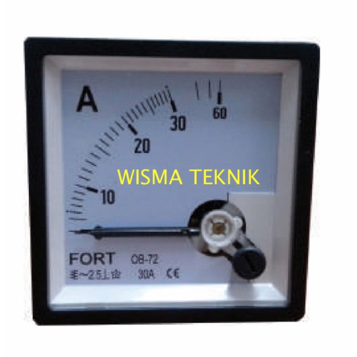 Jual AMPERE METER ANALOG DIRECT FORT MODEL FT 72ADT Class 2 5 NoN CT