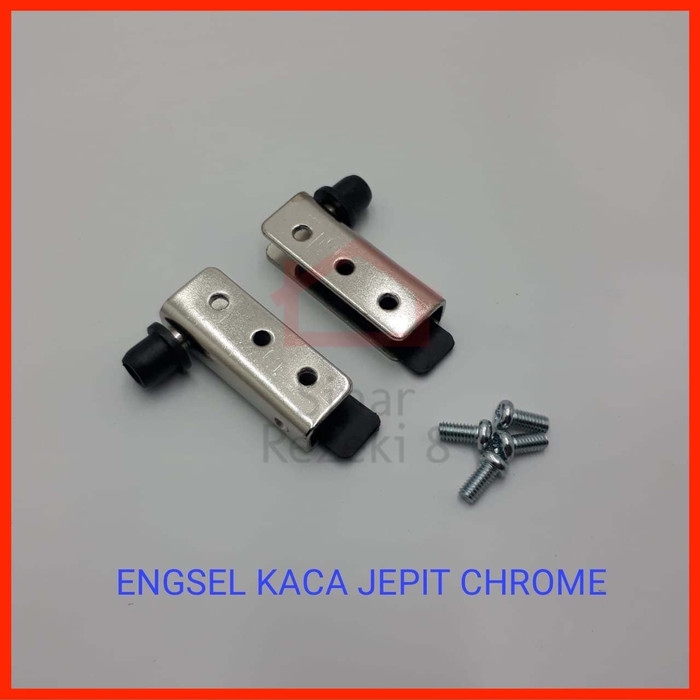 Jual Engsel Pivot Jepit Kaca CHROME Hinge Glass Door Besi Shopee