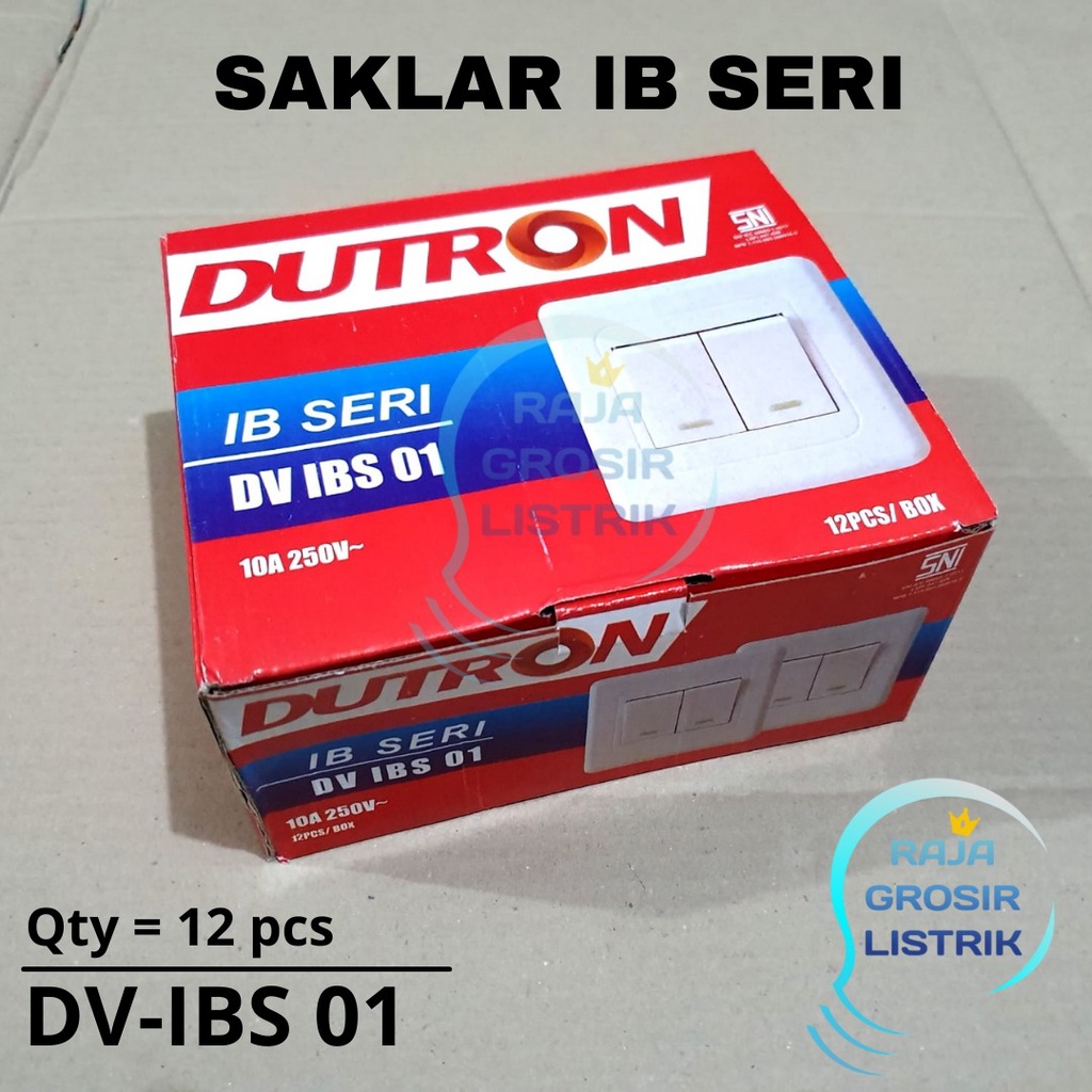 Jual Grosir 12 Pcs Dutron Saklar Seri DV IBS 01 Double Ganda Inbow IB