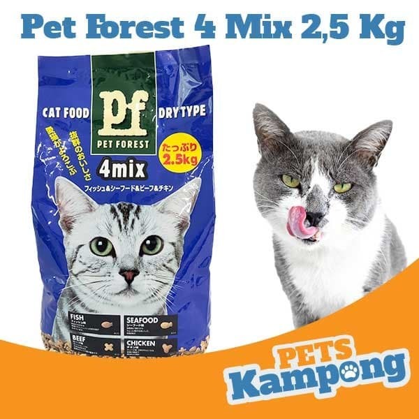 Jual Pet Forest 4 MIX 2 5 Kg Makanan Kucing Dewasa Kering Shopee