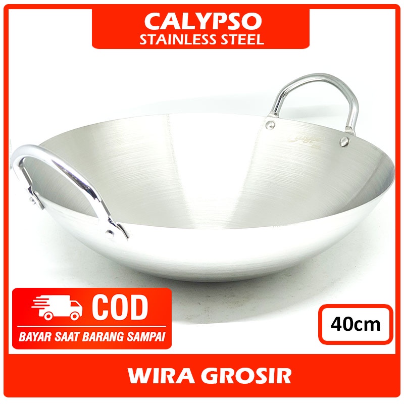 Jual Calypso Kuali Stenlis Cm Wajan Stainless Steel Penggorengan