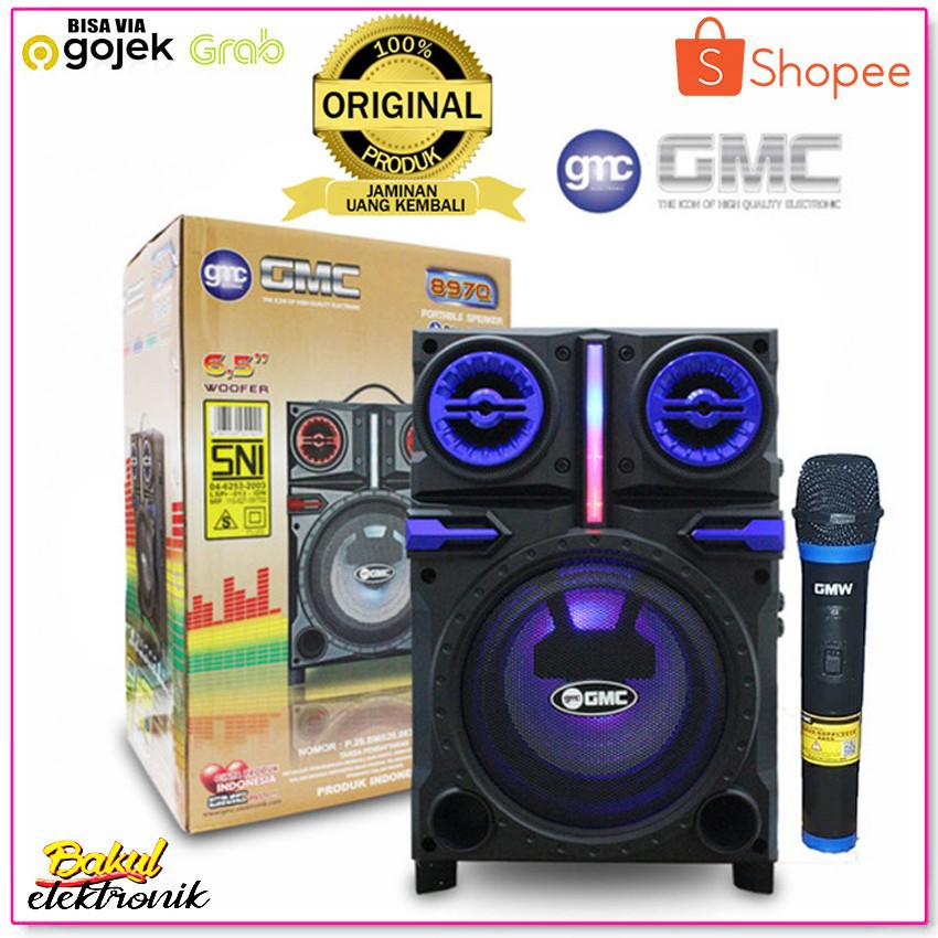 Jual GMC 897Q Speaker Portable Ampli Meeting BLUETOOTH 6 5 Inch Suara