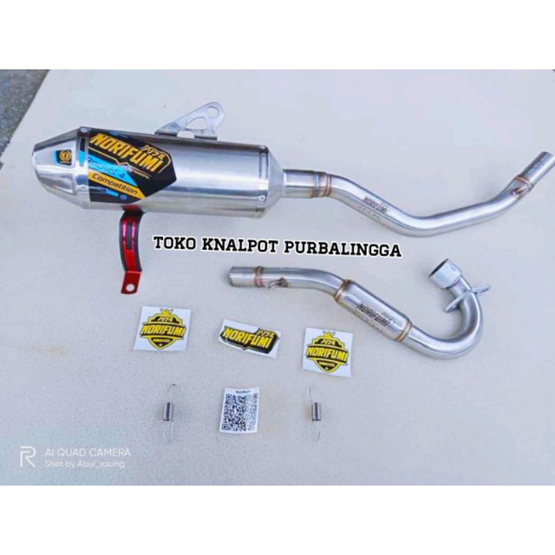 Jual KNALPOT NORIFUMI ROCKET 4 KOMPETISI COMPETITION HEADER LEHER