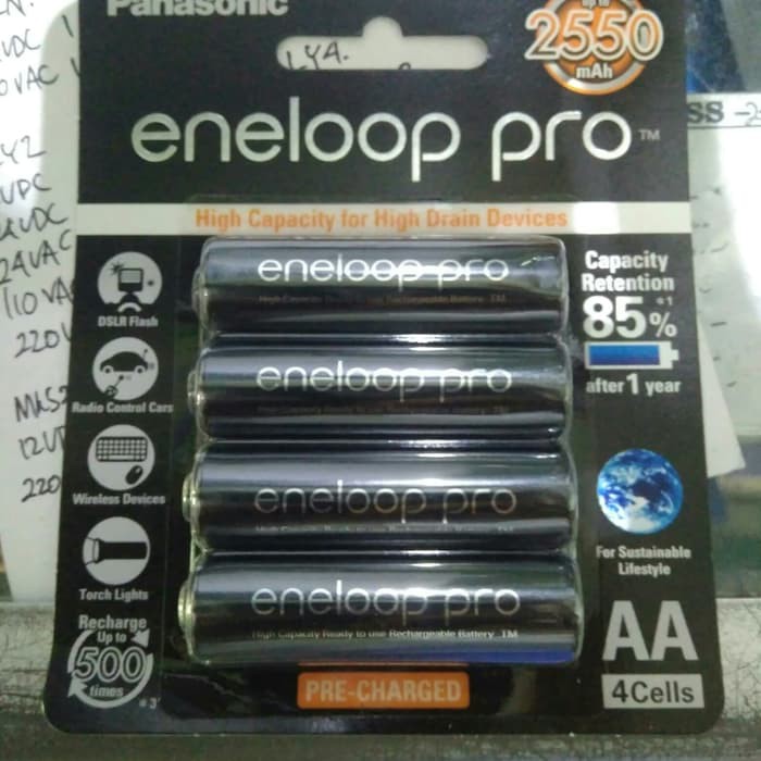 Jual Baterai Isi Ulang Rechargeable Panasonic Eneloop Pro AA A2 2550mAh