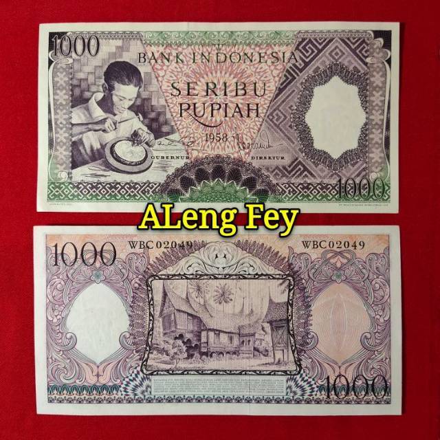 Jual Uang Kuno 1000 Rupiah Seri Pekerja Tahun 1958 Shopee Indonesia