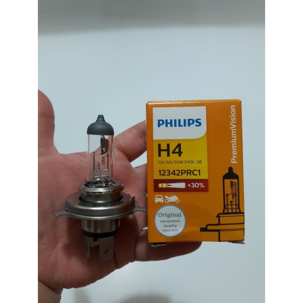 Jual Lampu Bohlam Lampu Halogen H4 Standar Merk Philips 12V 60 55 W