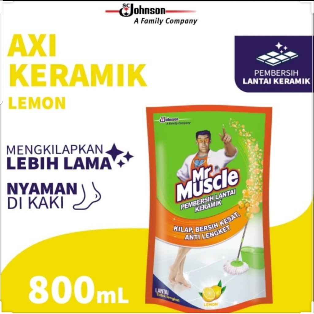 Jual Mr Muscle Pembersih Lantai Keramik Lemon Ml Refill Shopee