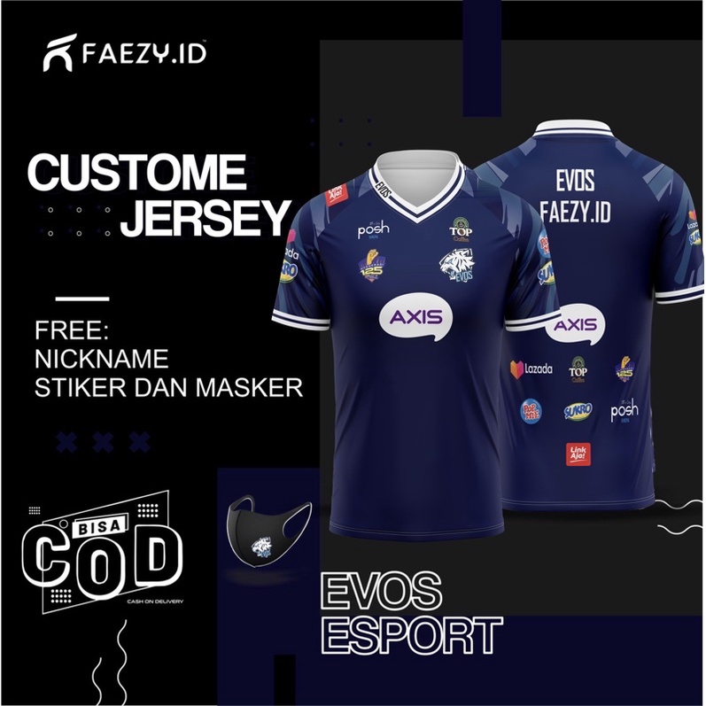 Jual Jersey Evos Esport Terbaru Sepecial Posh Men Free Nickname