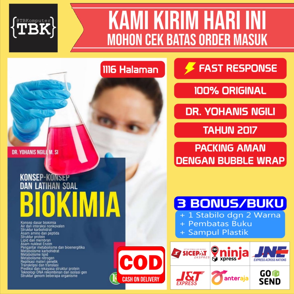 Jual Buku Biokimia Konsep Konsep Dan Latihan Soal Dr Yohanis Ngili