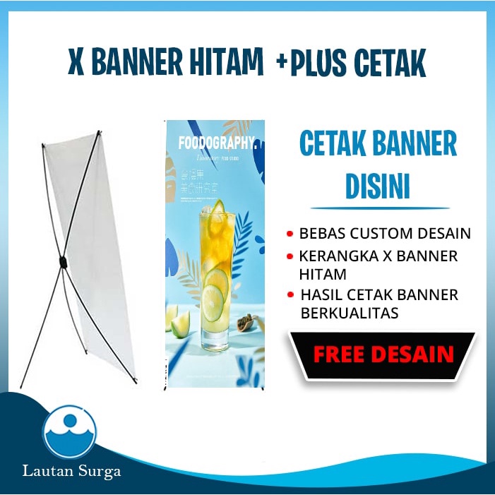 Jual Stand X Banner X Banner Plus Cetak Flexi Albatros Free Desain