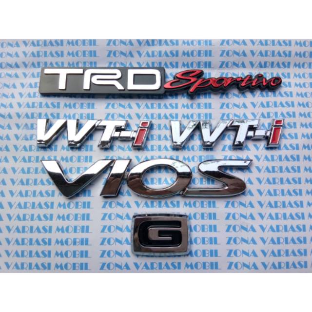 Jual Paket Hemat Emblem Trd Sportivo Pc Vvti Pc G Pc Vios