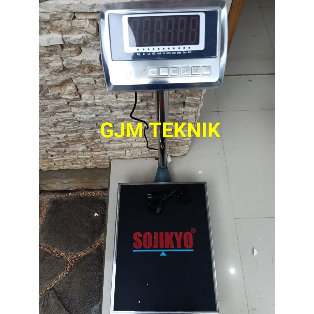 Jual Timbangan Lantai Digital Stainless Kapasitas 300kg Merk Sojikyo