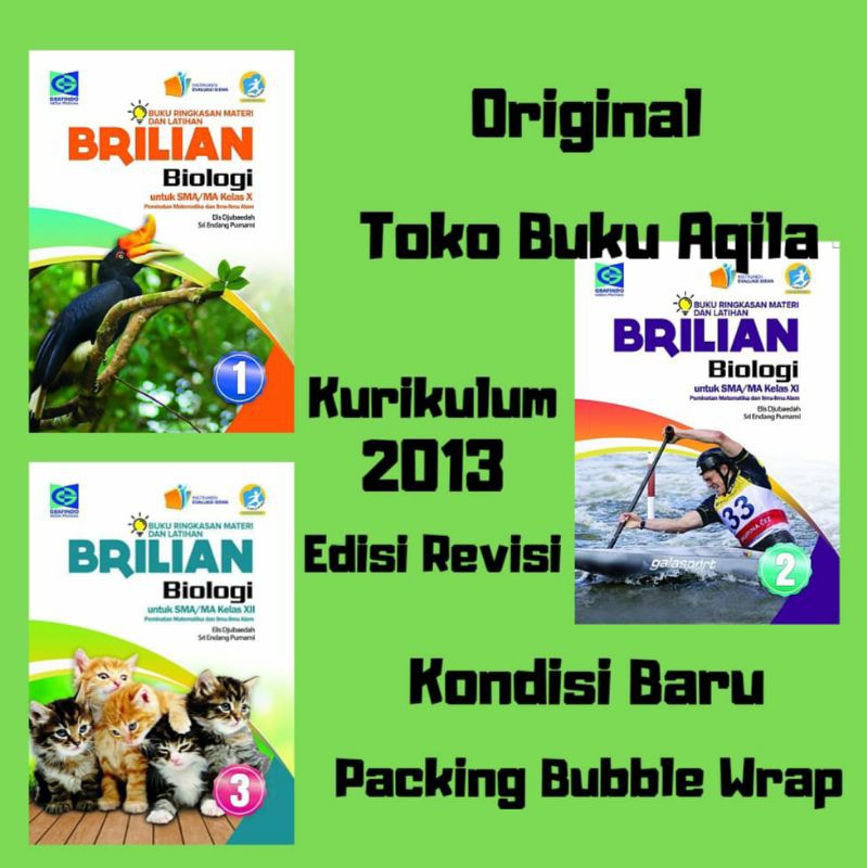 Jual Buku Brilian Biologi Kelas X XI XII 1 2 3 SMA K13 Revisi