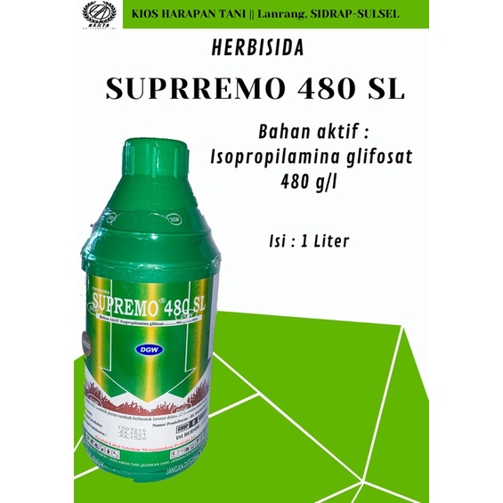 Jual Herbisida Racun Rumput Berdaun Sempit Lebar Teki SUPREMO 480