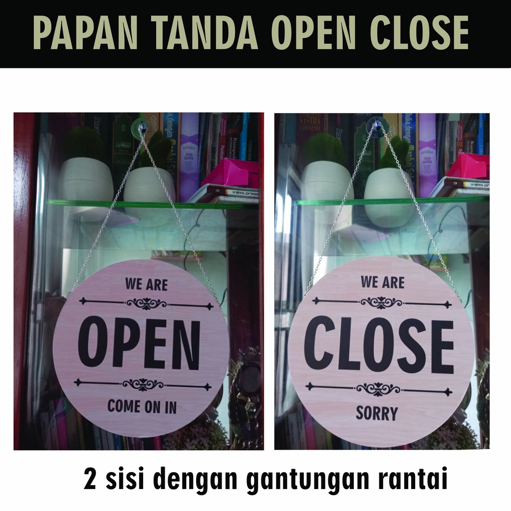 Jual Papan Tanda Open Close Wall Signage Open Closed Open Close Sign