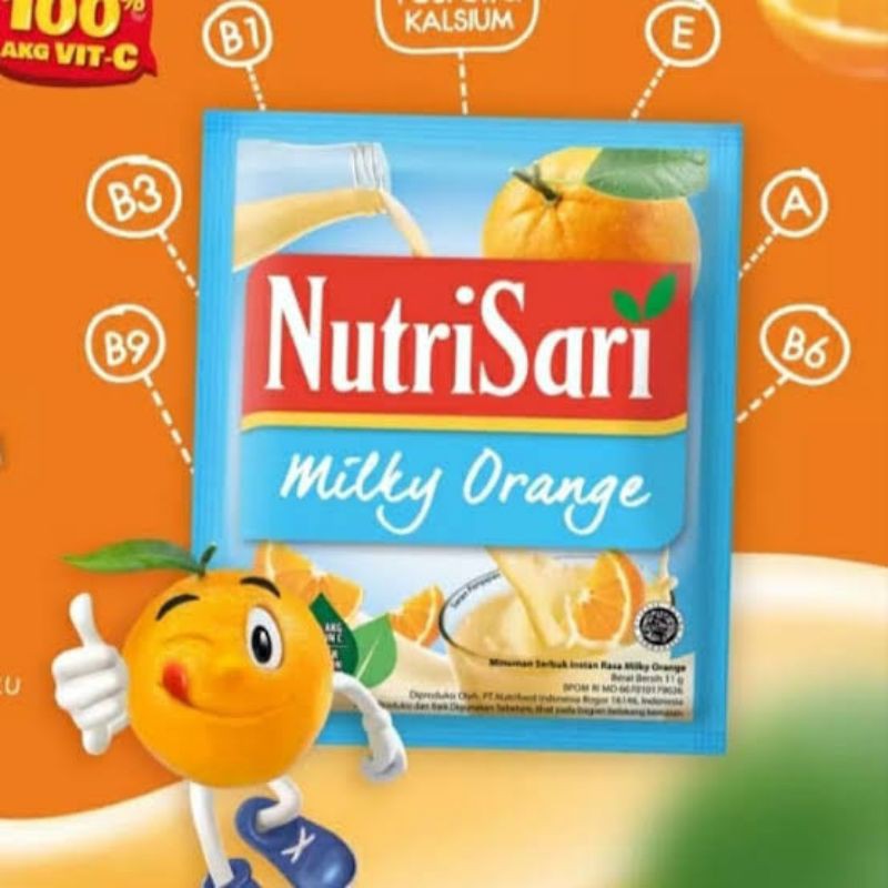 Jual Nutrisari Rasa Milky Orange 1 Renceng Isi 10 Sachet Shopee