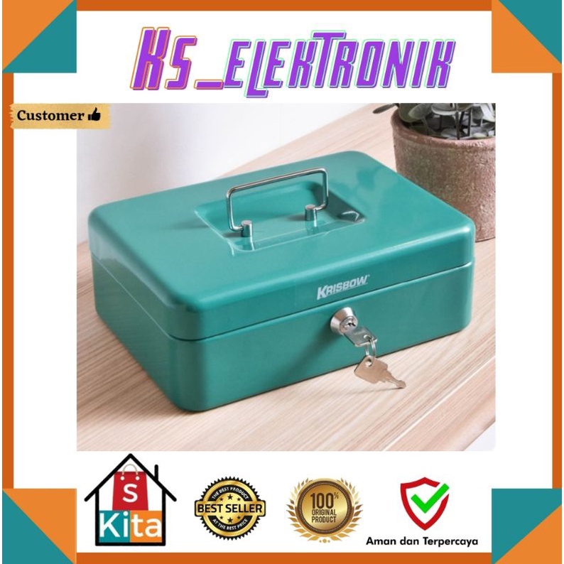 Jual Krisbow Cash Box Cm Kotak Tempat Simpan Uang Brankas Mini Safe