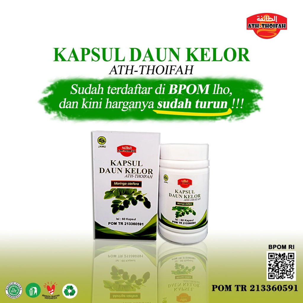 Jual KAPSUL DAUN KELOR MURNI ORIGINAL 60 KAPSUL EXTRA DAUN KELOR