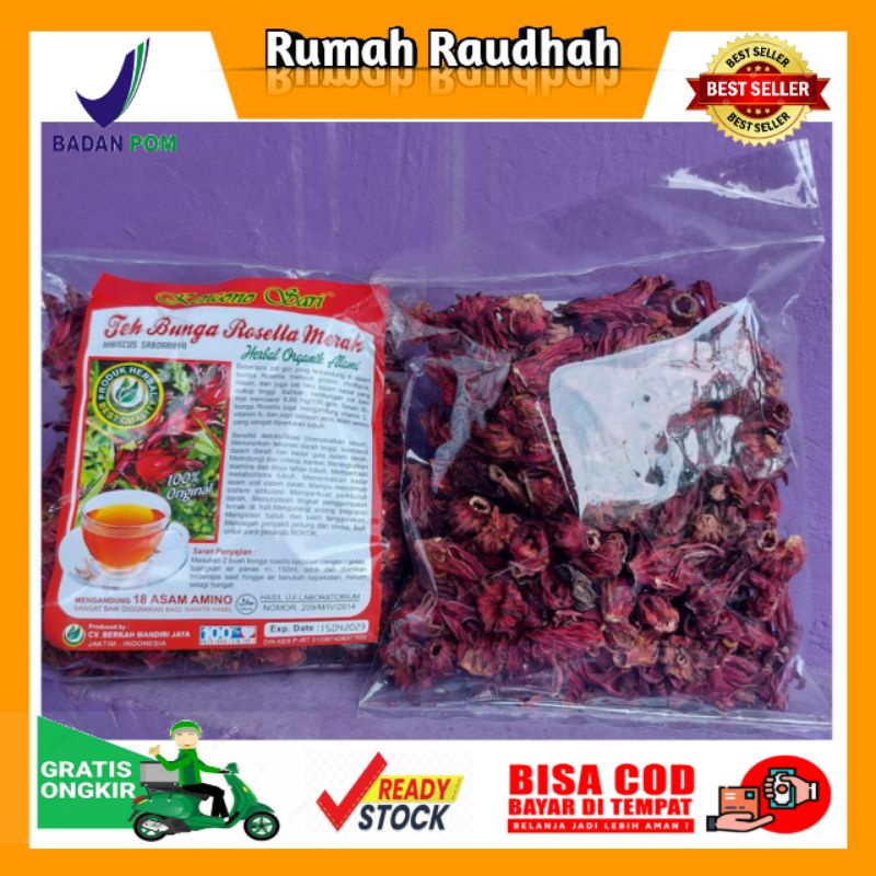 Jual Teh Bunga Rosella Kencono Sari Original Gram Mencegah