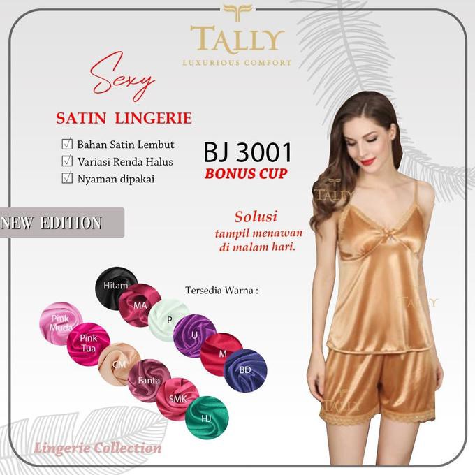 Jual Sale Baju Tidur Lingerie Set Hotpants Atasan Satin Premiun