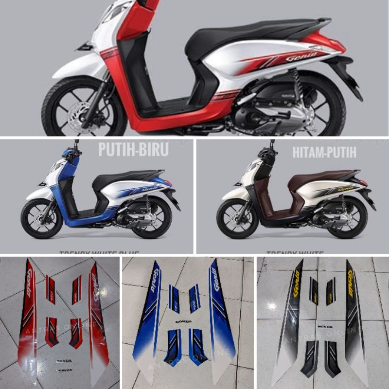 Jual Striping Honda Genio Cbs Iss 2019 Stiker Lis Motor Standar