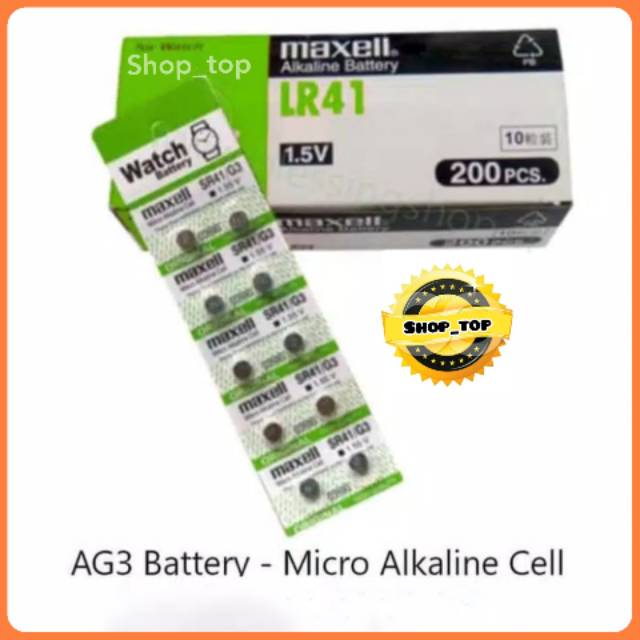 Jual Baterai AG3 LR41 AG 3 LR 41 SR 41 Batre Kancing Battery