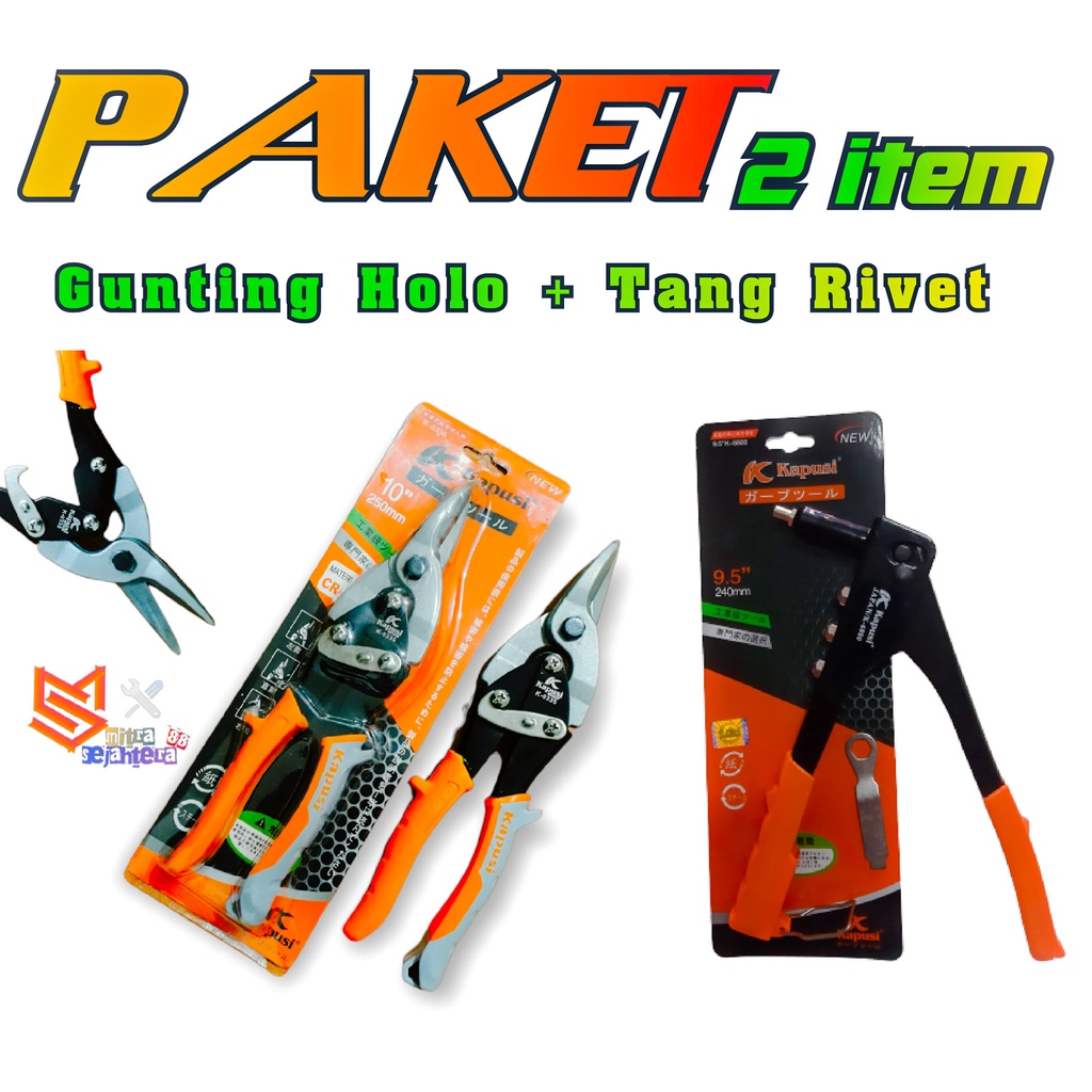 Jual PAKET Tang Rivet Gunting Holo Tang Rivet Dan Gunting Hollow