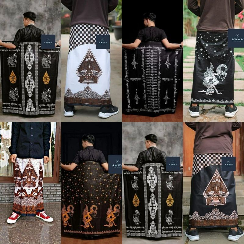 Jual Sarung Batik Sarung Kang Santri Sarung Batik Motif Aksara Jawa