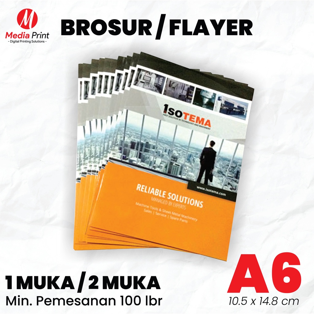 Jual Cetak Brosur A Cetak Flyer Leaflet Art Paper Gram Min