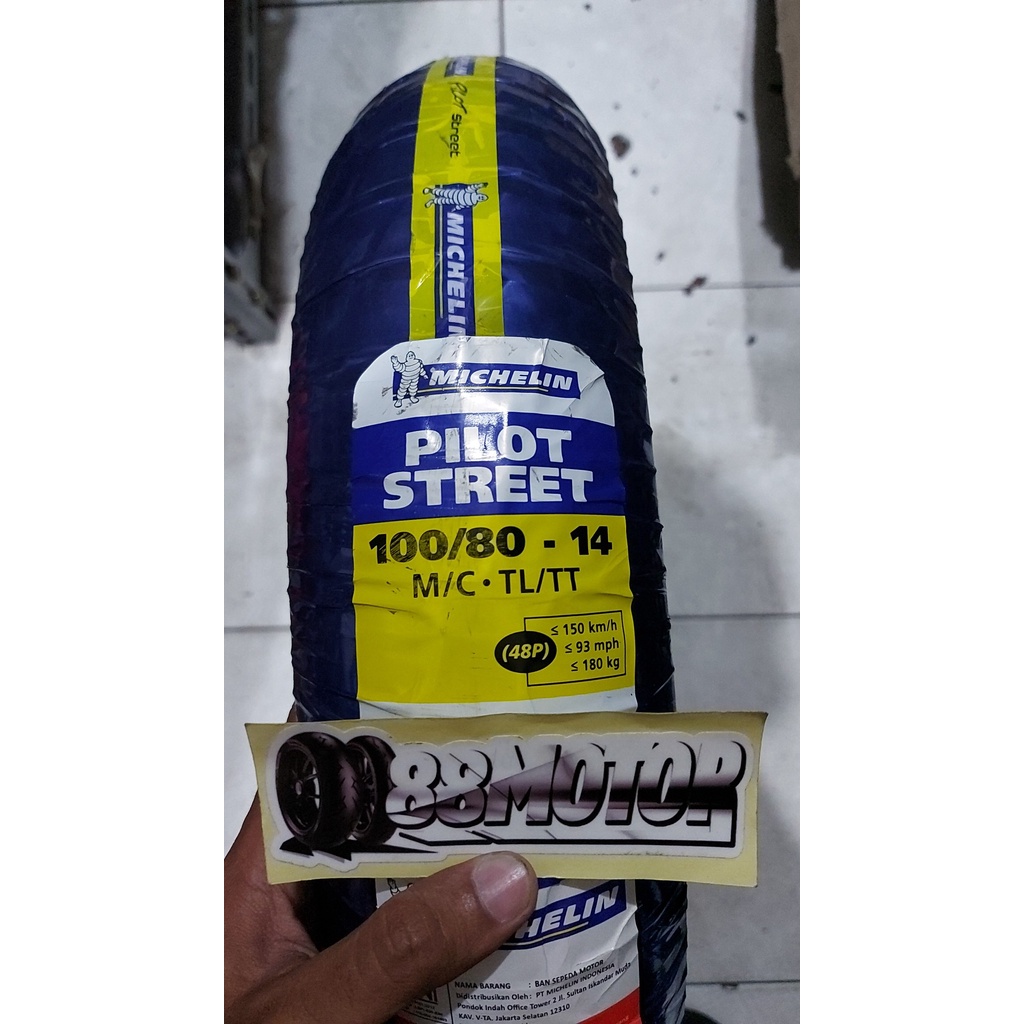 Jual Ban Michelin Pilot Street 100 80 14 Tubeless Shopee Indonesia