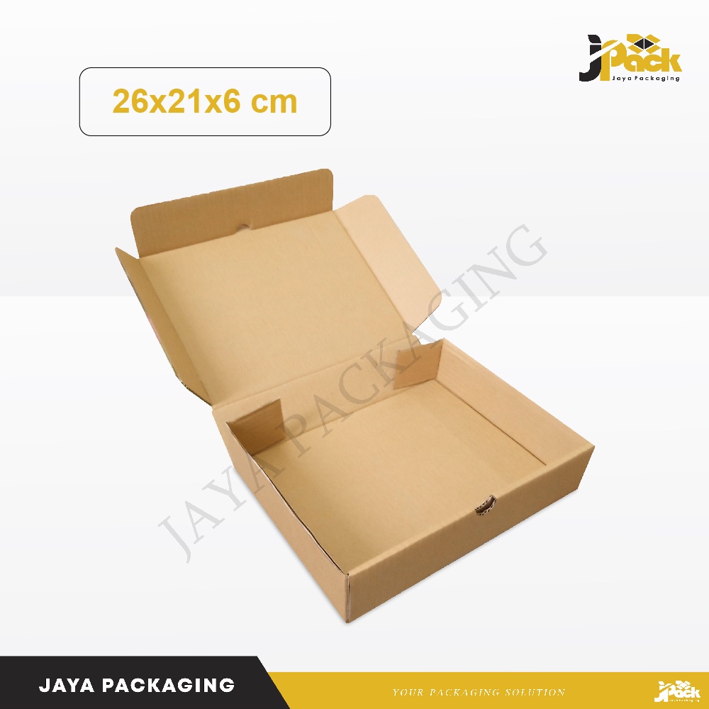 Jual Box Packing 26x21x6 Cm LD Binder Kardus Karton Polos Pizza