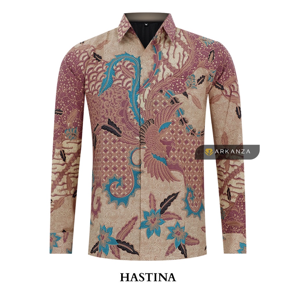 Jual Batik Arkanza Motif Hastina Hem Atasan Kemeja Baju Batik Pria