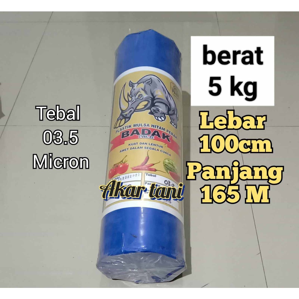 Jual Plastik Mulsa Hitam Perak Lebar Cm Panjang M Berat Kg Cap