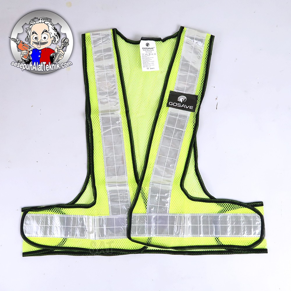 Jual Rompi Jaring Rompi Jala V Guard Hijau Safety Vest GOSAVE Rompi