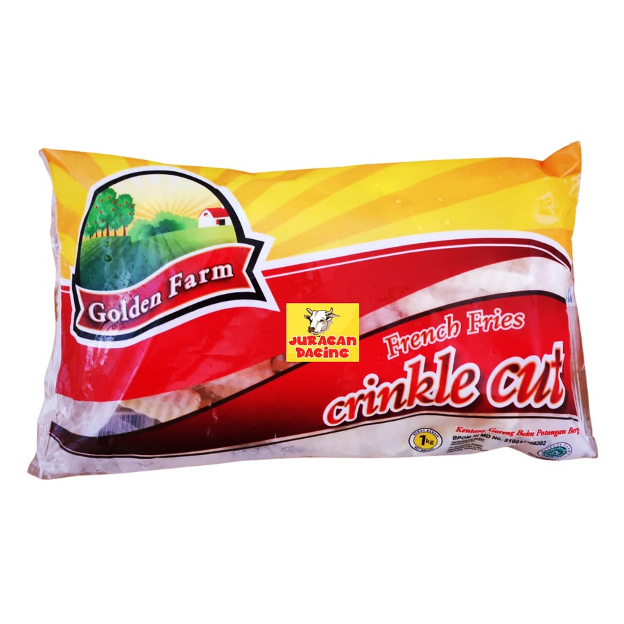 Jual Golden Farm Kentang French Fries Crinkle Cut 1kg Shopee Indonesia