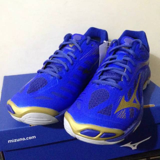 Jual Sepatu Volly Mizuno Wave Lightning Z Blue Gold Original Shopee