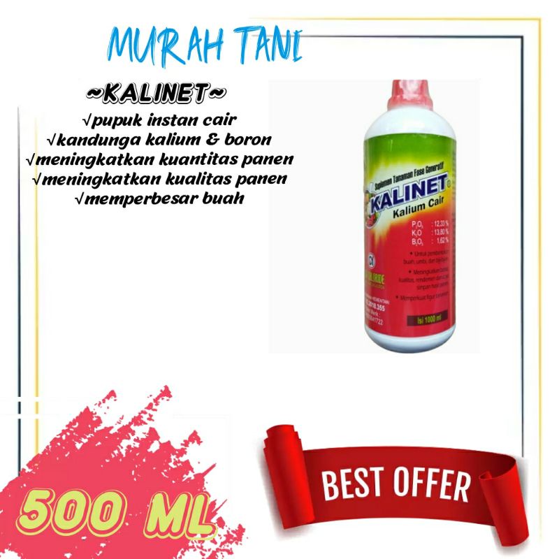 Jual KALINET KALIUM CAIR SUPLEMEN TANAMAN FASE GENERATIF 500 ML