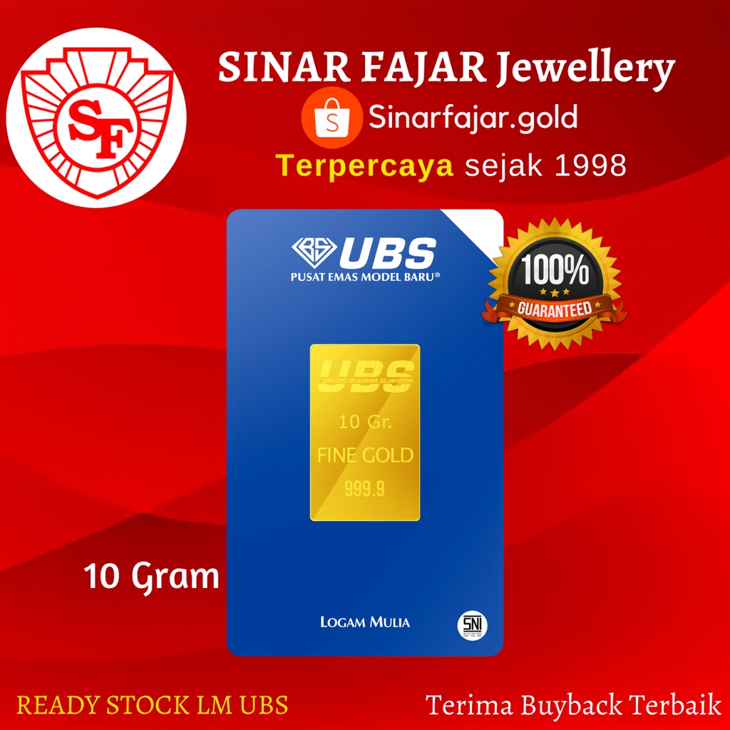 Jual Logam Mulia Ubs Gram Kemasan Terbaru Kadar Shopee