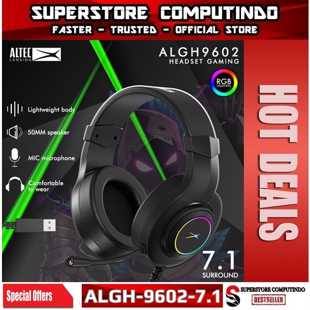 Jual Headset Gaming ALTEC LANSING ALGH 9602 7 1 Surround Wired RGB