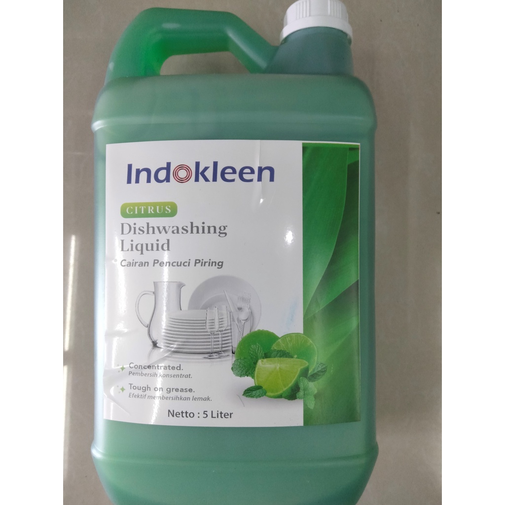 Jual INDOKLEEN DISHWASHING LIQUID CITRUS 5L SABUN CUCI PIRING